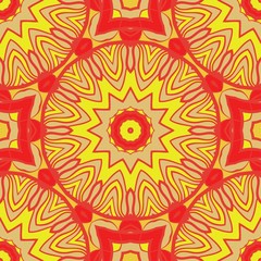 Beautiful geometric floral ornament. seamless art-deco pattern. vector illustration. for design, wallpaper, invitation.