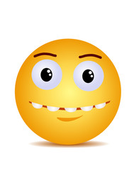 Modern yellow laughing happy smile