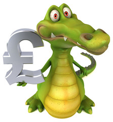 Fototapeta premium Fun crocodile - 3D Illustration