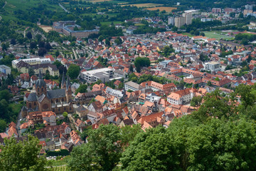 Fototapeta na wymiar Heppenheim von oben