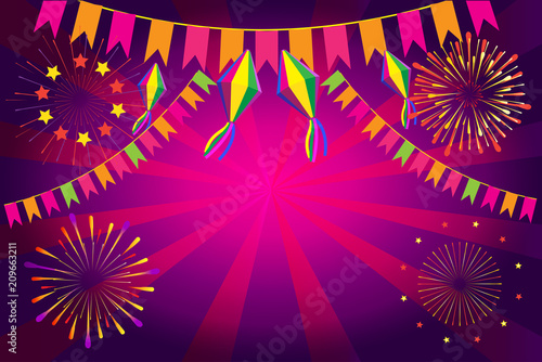 festive background wallpaper for summer festival festa junina