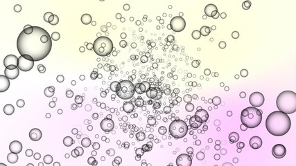 Realistic soap grey color bubbles with colored background- soap bubbles background 