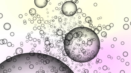 Realistic soap grey color bubbles with colored background- soap bubbles background 