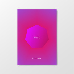 Minimal poster with smooth blend gradient background and simple geometric shape. Clean and beautiful colors. Album format, A4, A3, A2.