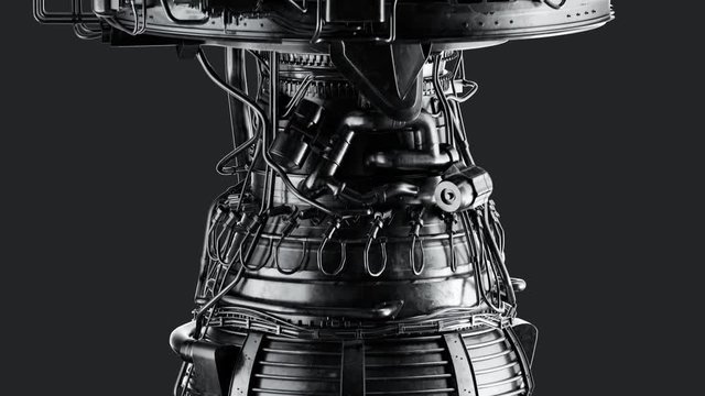 Animation of highly detailed model of a CFM56 turbofan aircraft engine. 4KHD