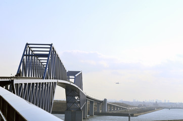 Fototapeta premium 夕日の中の東京ゲートブリッジ