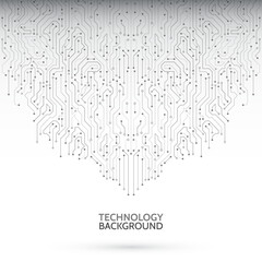 High-tech technology background texture. Circuit board vector illustration.