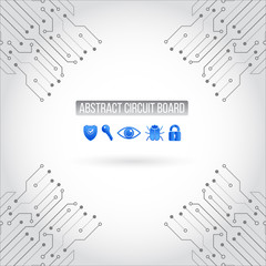 Diagonal circuit board vector background texture. High-tech technology concept. Internet data security.
