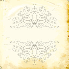 Vector baroque of vintage elements for design. 