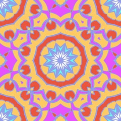 Vector Ornamental Seamless floral Pattern. Endless Texture. Geometric Ornament. For the interior design, printing, web and textile