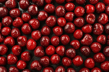 Tasty cherries as background