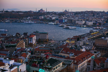 Naklejka premium evening view in Istanbul