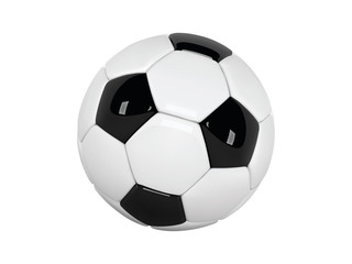 Fototapeta premium Realistic soccer ball or football ball on white background. 3d Style vector Ball isolated on white background