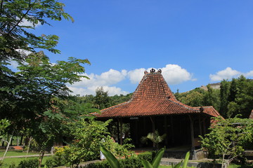 Fototapeta na wymiar traditional indonesia java ancient building 