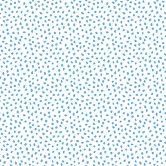 Seamless vector background with random elements. Abstract blue and white ornament. Dotted abstract pattern