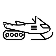 Winter sledding scooter icon