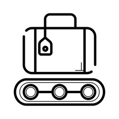 transport tape for suitcases icon