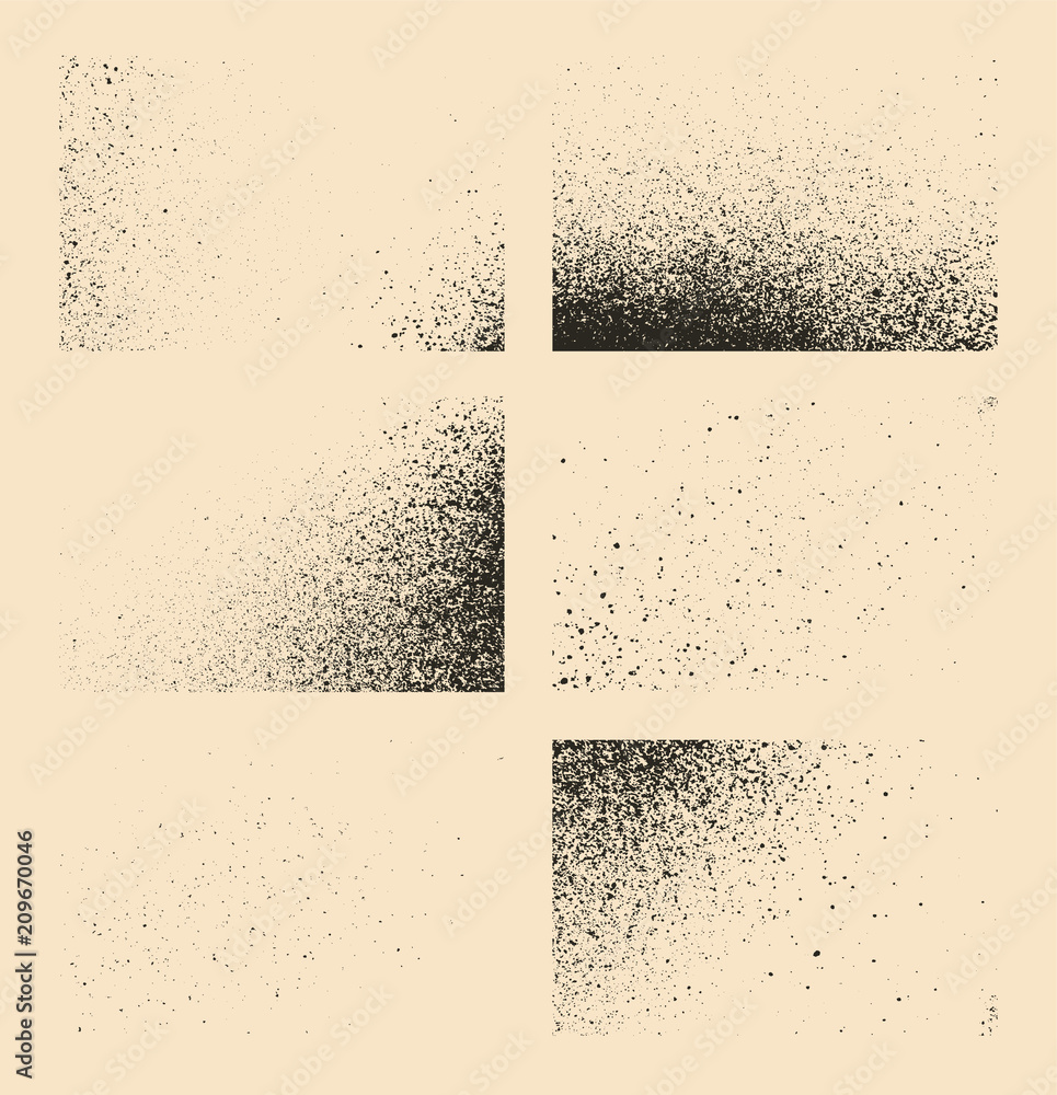 Poster vector set of splash stains textures. monochrome abstract vector grunge textures.