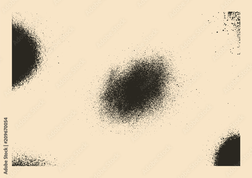 Poster vector set of splash stains textures. monochrome abstract vector grunge textures.