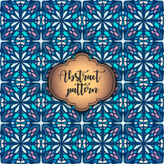 Abstract colorful geometric seamless pattern. Floral background texture.