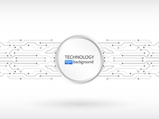 Horizontal circuit board vector background texture. High-tech technology concept
