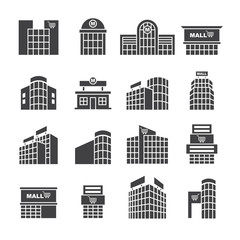 Shopping mall icon set