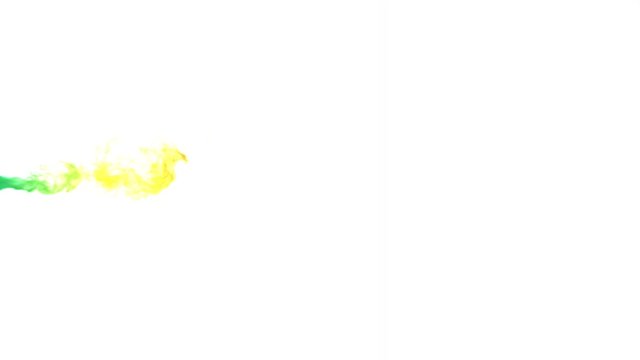 Rainbow Colored SMoke Background/
Animation of a colorful rainbow smoke pattern isolated on white background