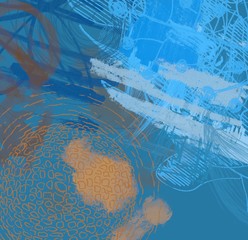 Abstract painting on canvas. Hand made art. Colorful texture. Modern artwork. Strokes of fat paint. Brushstrokes. Contemporary art. Artistic background image.