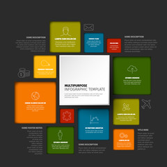 Vector Minimalist colorful Infographic template