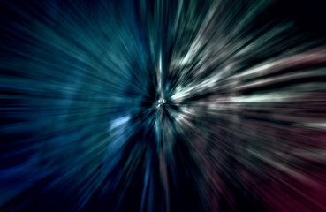 Acceleration speed motion, Light and stripes moving fast over dark background