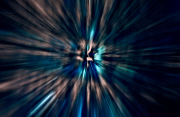 Acceleration speed motion, Light and stripes moving fast over dark background