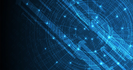 Artificial intelligence. Technology web background. Virtual concept