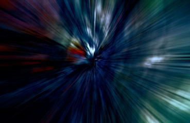 Acceleration speed motion, Light and stripes moving fast over dark background