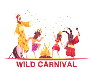 Fototapeta na wymiar Carnival Party Illustation