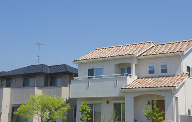 住宅街・イメージ・青空