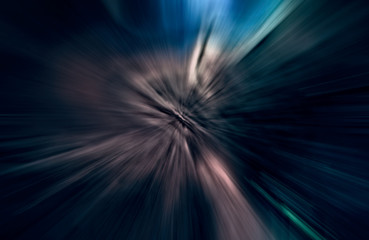 Acceleration speed motion, Light and stripes moving fast over dark background