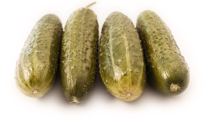 the canned cucumbers; isolated