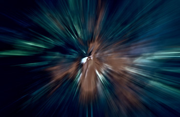 Acceleration speed motion, Light and stripes moving fast over dark background