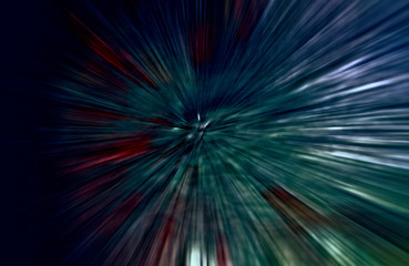 Acceleration speed motion, Light and stripes moving fast over dark background