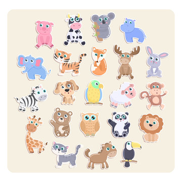 Cute animal stickers.