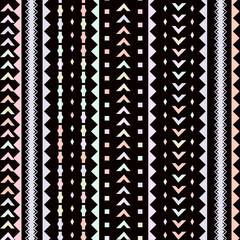 Geometric seamless pattern. Abstract line geometry decor wallpaper. Retro fabric design. Color ornament illustration.
