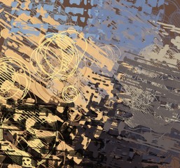 Abstract painting on canvas. Hand made art. Colorful texture. Modern artwork. Strokes of fat paint. Brushstrokes. Contemporary art. Artistic background image.