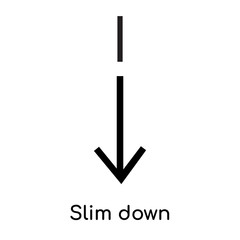 Slim down icon vector sign and symbol isolated on white background, Slim down logo concept, outline symbol, linear sign