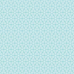 Blue Seamless Pattern Snowflakes/Flowers © Jan Engel