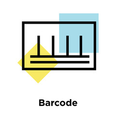 Barcode icon vector sign and symbol isolated on white background, Barcode logo concept, outline symbol, linear sign