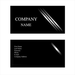Business card on classic black background