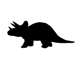 Silhouette Triceratops dinosaur jurassic prehistoric animal © KozyrevaElena