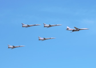 Russian strategic aircraft in flight