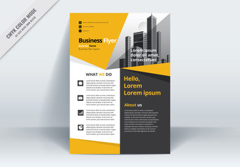 Yellow abstract vector modern/ flyer design / brochure design template /in A4 size CMYK color