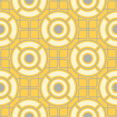 Geometric seamless pattern. Yellow background - 209693815